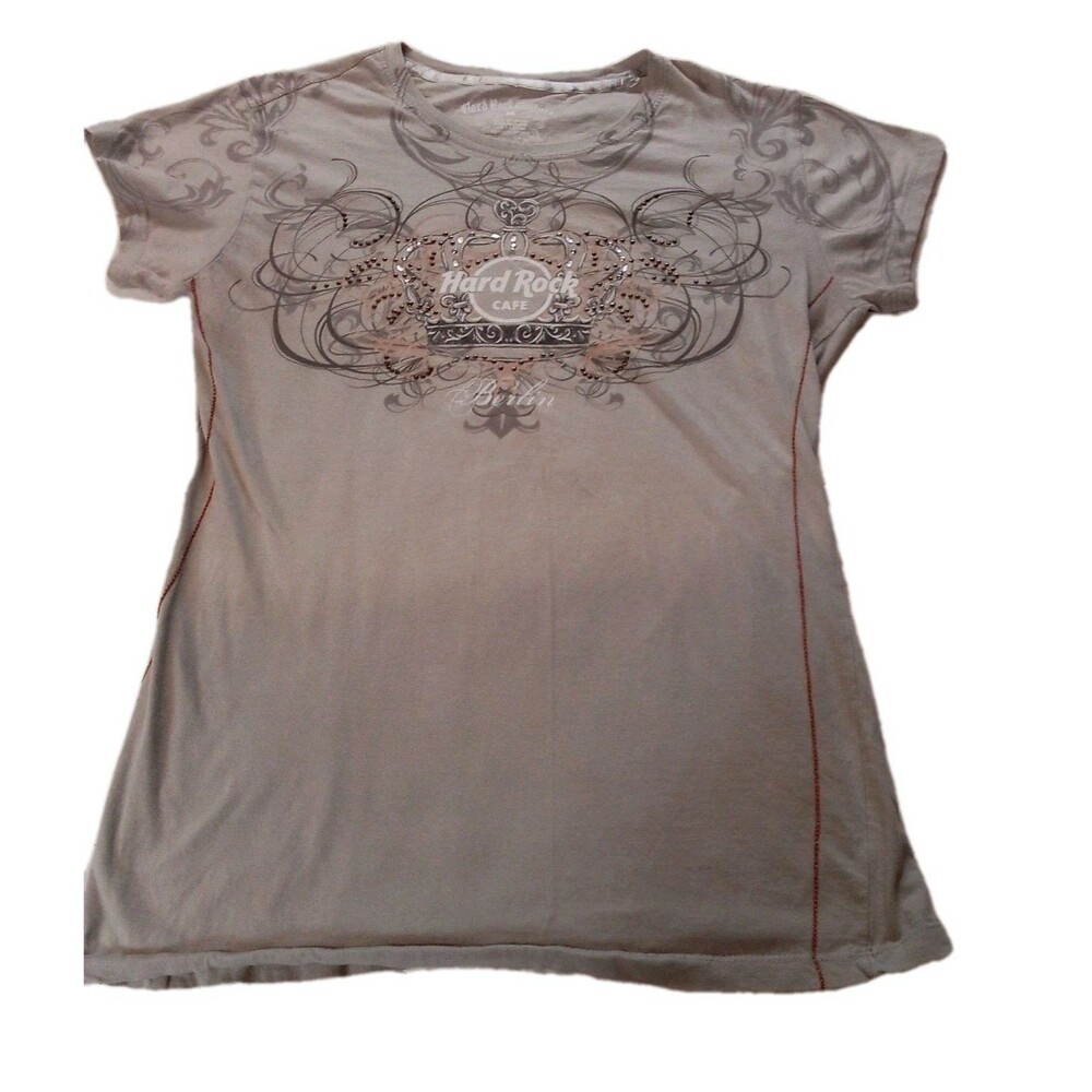 Women's Gray‎ Vintage Hard Rock Berlin T-shirt Size Medium